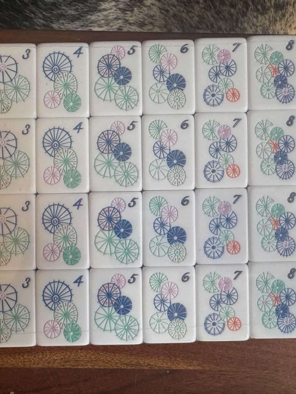 American Mahjong Tile Set NEW, 7 day deliver:Jade with lavender-Pink, cream face - Picture 9 of 11